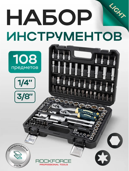 Универсальный набор инструментов RockForce Light 41082-5DS