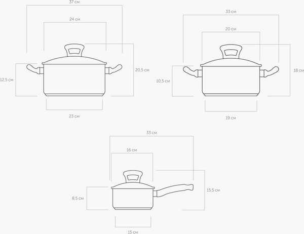 Набор кастрюль Nadoba Vikki 796118