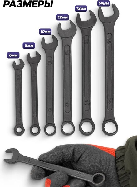 Набор ключей Megatools MT-5068 Black