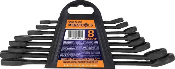 Набор ключей Megatools MT-5086 Black - фото
