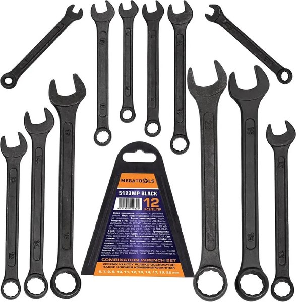 Набор ключей Megatools MT-5123MP Black
