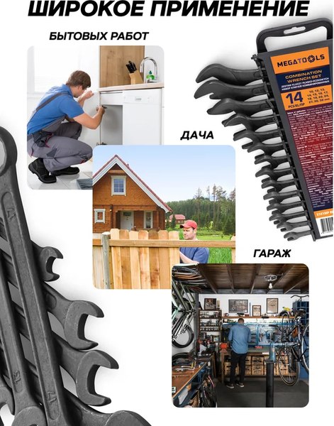 Набор ключей Megatools MT-5141MP Black