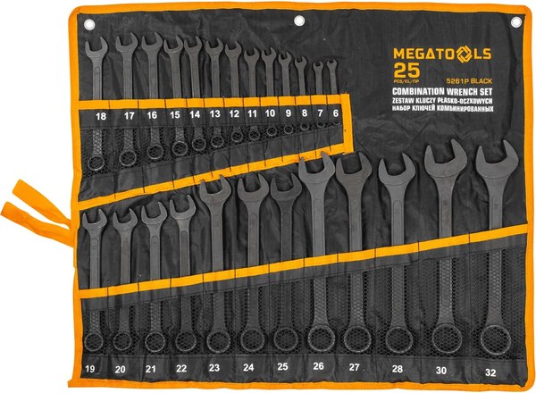 Набор ключей Megatools MT-5261P Black - фото