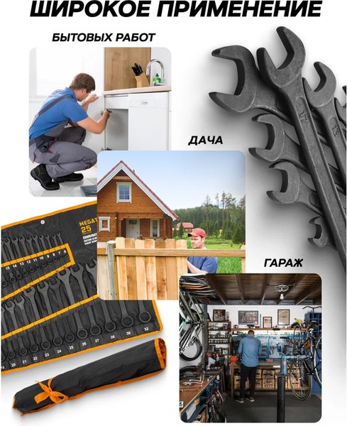 Набор ключей Megatools MT-5261P Black