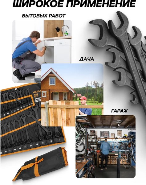 Набор ключей Megatools MT-5261PD Black