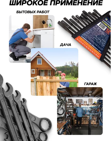 Набор ключей Sigmatool 5124MP Black