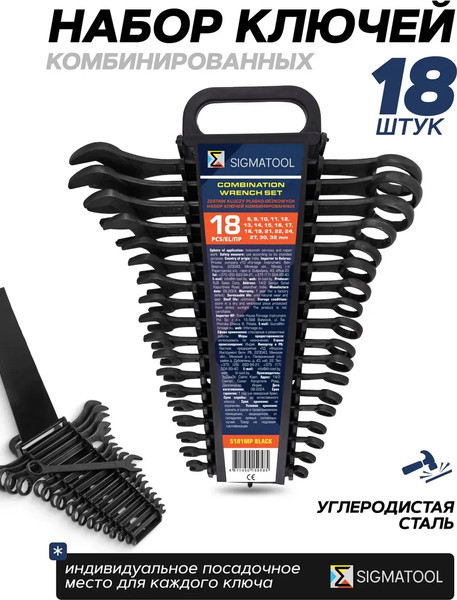 Набор ключей Sigmatool 5181MP Black