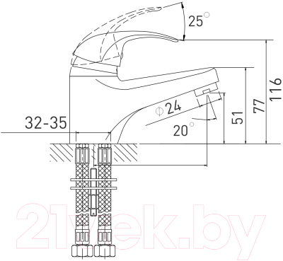 Смеситель Gross Aqua Elegance 6546500C