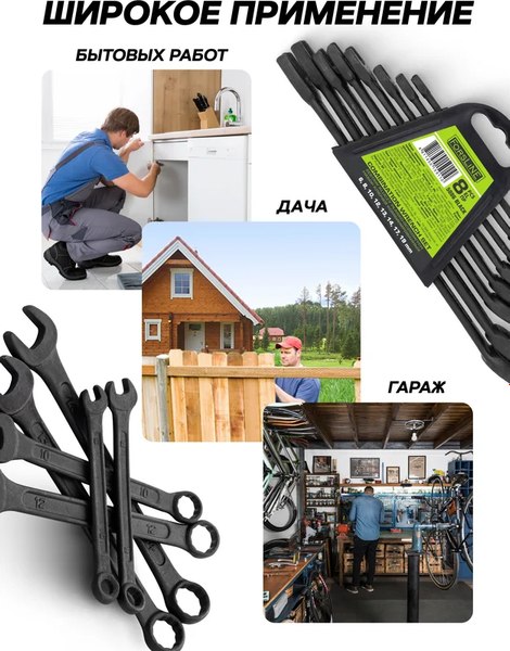 Набор ключей ForsLine FL-5086 Black