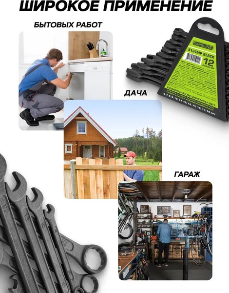 Набор ключей ForsLine FL-5124MP Black