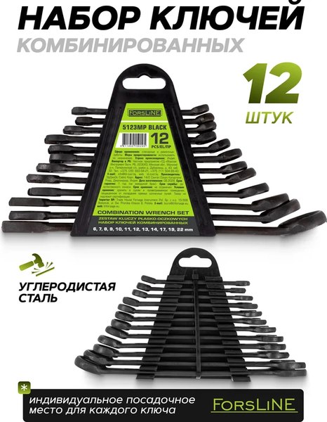 Набор ключей ForsLine FL-5123MP Black