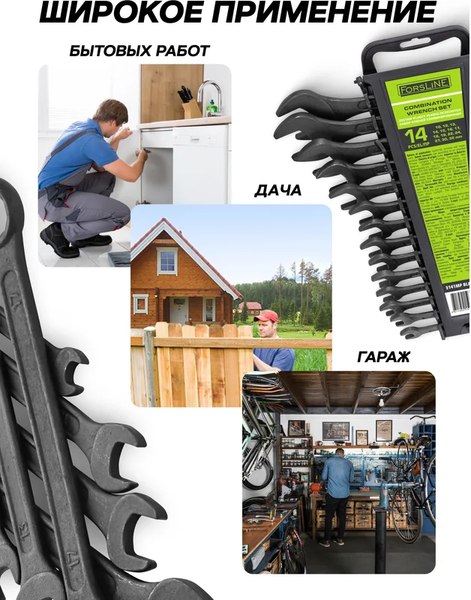 Набор ключей ForsLine FL-5141MP Black