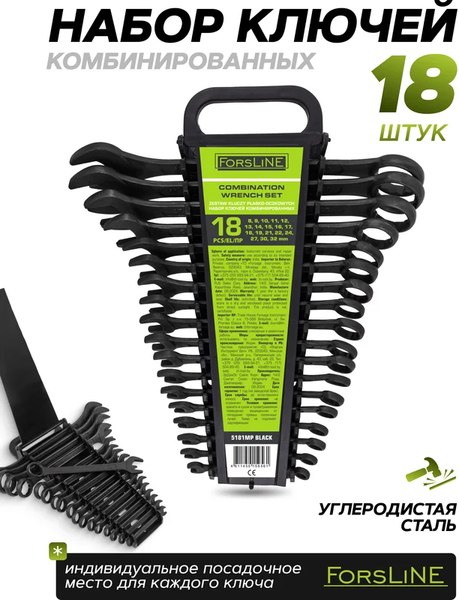 Набор ключей ForsLine FL-5181MP Black