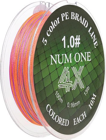 Леска плетеная Ryobi Num One PE4X-100M 1.0/0.165мм - фото