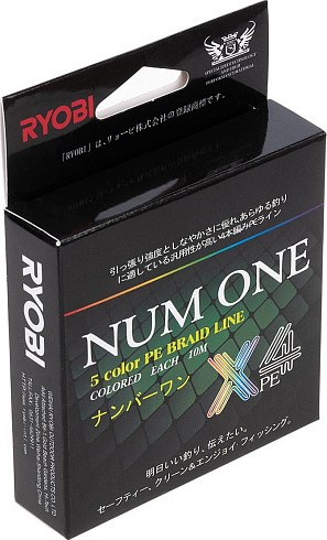 Леска плетеная Ryobi Num One PE4X-100M 1.0/0.165мм