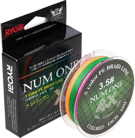 Леска плетеная Ryobi Num One PE4X-100M 3.5/0.310мм