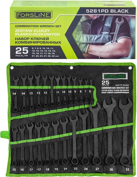 Набор ключей ForsLine FL-5261PD Black - фото