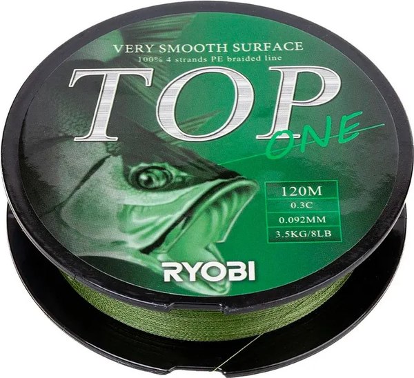Леска плетеная Ryobi TOP PE4X-120M 0.3/d-0.092мм