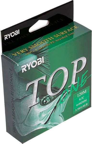 Леска плетеная Ryobi TOP PE4X-120M 0.3/d-0.092мм