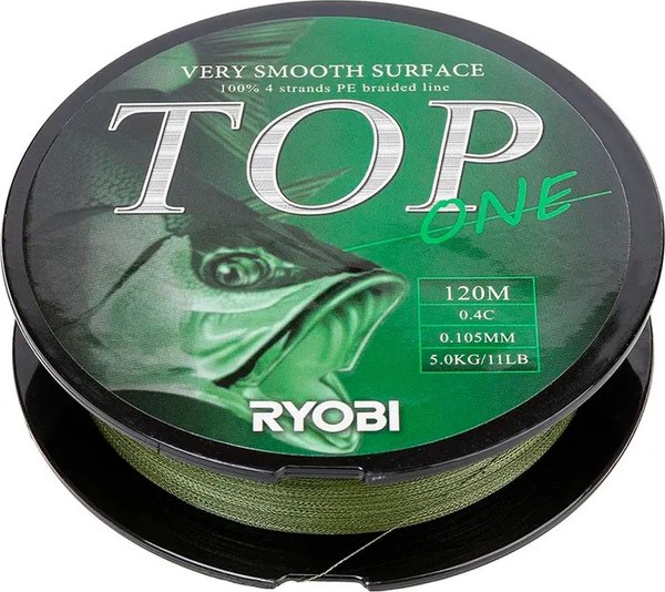 Леска плетеная Ryobi TOP PE4X-120M 0.4/d-0.105мм