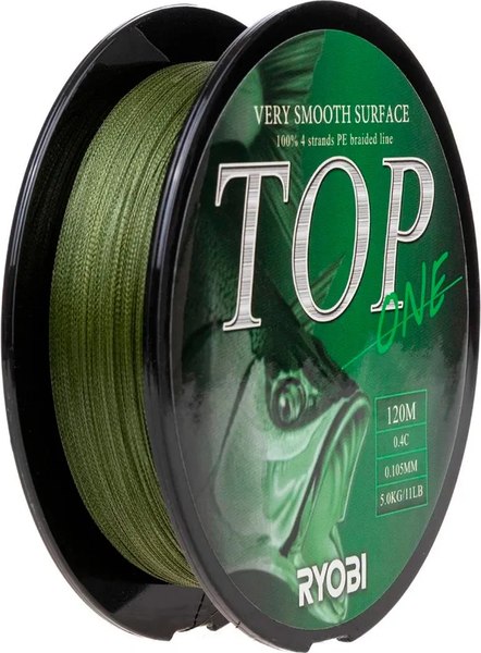 Леска плетеная Ryobi TOP PE4X-120M 0.4/d-0.105мм