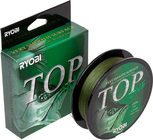 Леска плетеная Ryobi TOP PE4X-120M 0.4/d-0.105мм
