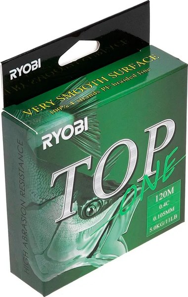 Леска плетеная Ryobi TOP PE4X-120M 0.4/d-0.105мм