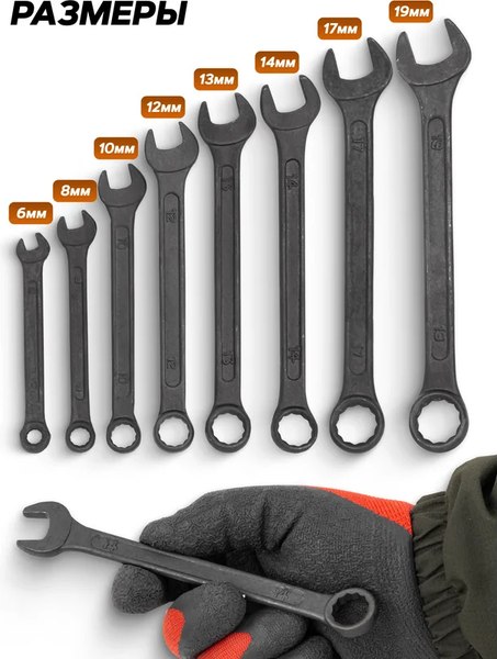 Набор ключей ISMA 5086 Black