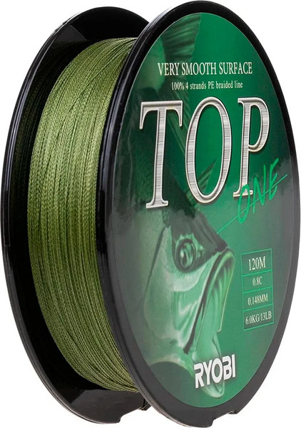 Леска плетеная Ryobi TOP PE4X-120M 0.8/d-0.148мм