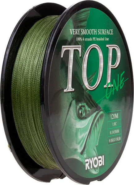 Леска плетеная Ryobi TOP PE4X-120M 1.0/d-0.165мм
