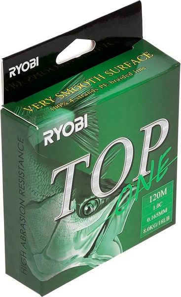 Леска плетеная Ryobi TOP PE4X-120M 1.0/d-0.165мм