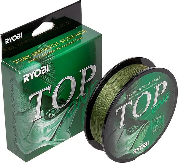Леска плетеная Ryobi TOP PE4X-120M 1.5/d-0.203мм