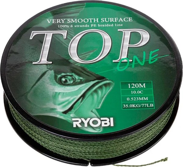 Леска плетеная Ryobi TOP PE4X-120M 10,0/d-0.523мм