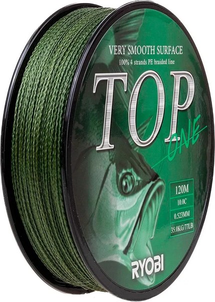 Леска плетеная Ryobi TOP PE4X-120M 10,0/d-0.523мм