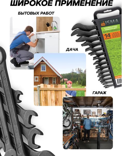 Набор ключей ISMA 5141MP Black