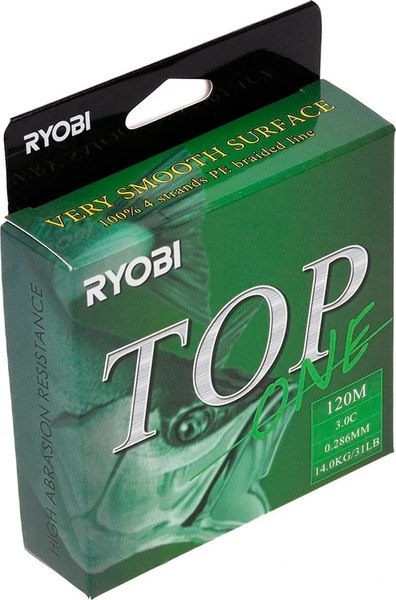 Леска плетеная Ryobi TOP PE4X-120M 3.0/d-0.286мм