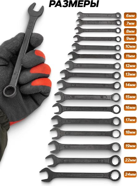 Набор ключей ISMA 5161MP Black