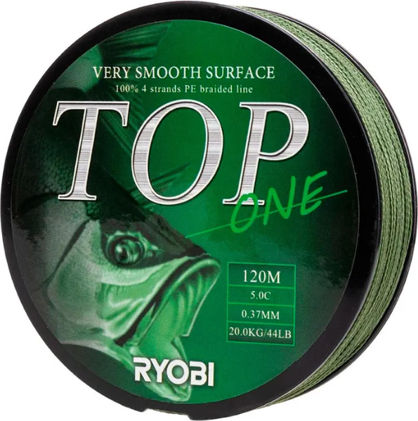 Леска плетеная Ryobi TOP PE4X-120M 5.0/d-0.370мм - фото