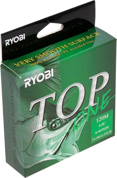 Леска плетеная Ryobi TOP PE4X-120M 6.0/d-0.405мм