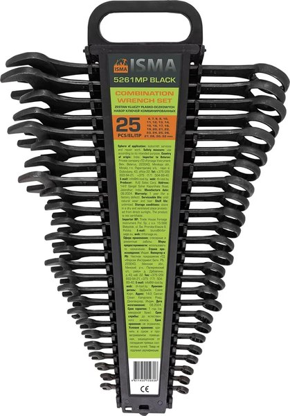 Набор ключей ISMA 5261MP Black - фото