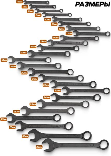 Набор ключей ISMA 5261MP Black