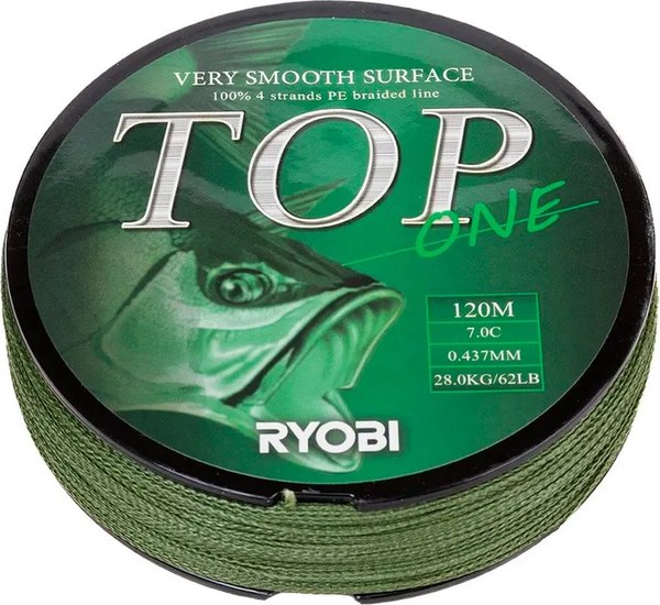 Леска плетеная Ryobi TOP PE4X-120M 7.0/d-0.437мм