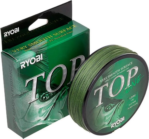 Леска плетеная Ryobi TOP PE4X-120M 7.0/d-0.437мм