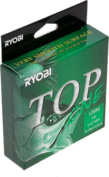 Леска плетеная Ryobi TOP PE4X-120M 7.0/d-0.437мм