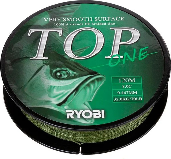 Леска плетеная Ryobi TOP PE4X-120M 8.0/d-0.467mm