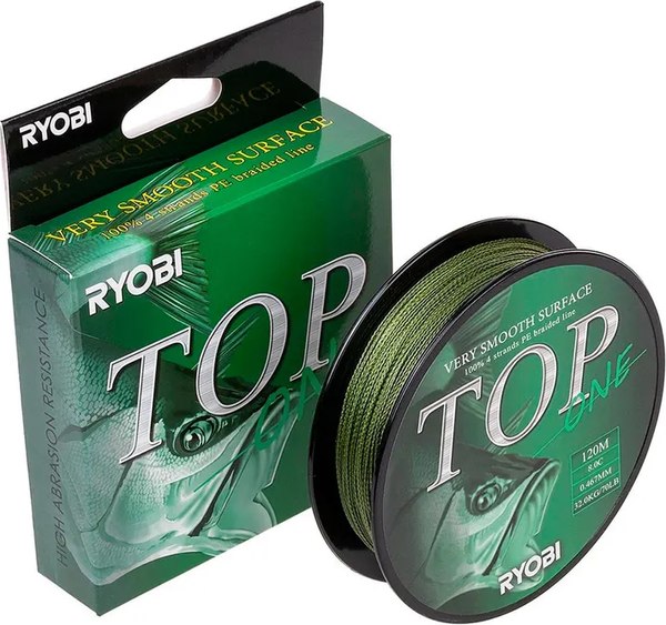 Леска плетеная Ryobi TOP PE4X-120M 8.0/d-0.467mm
