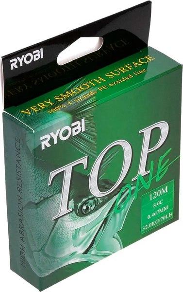 Леска плетеная Ryobi TOP PE4X-120M 8.0/d-0.467mm