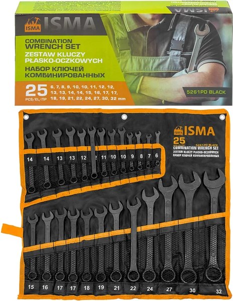 Набор ключей ISMA 5261PD Black - фото