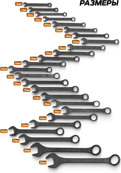 Набор ключей ISMA 5261PD Black