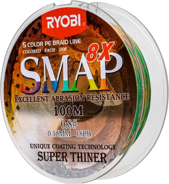 Леска плетеная Ryobi Smap PE8X 0.148мм - фото